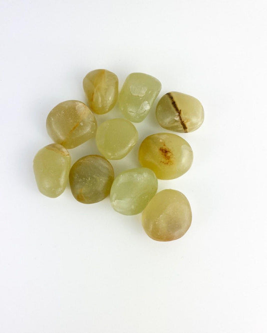 Pedra Ônix Verde Rolada 10 a 14 gramas
