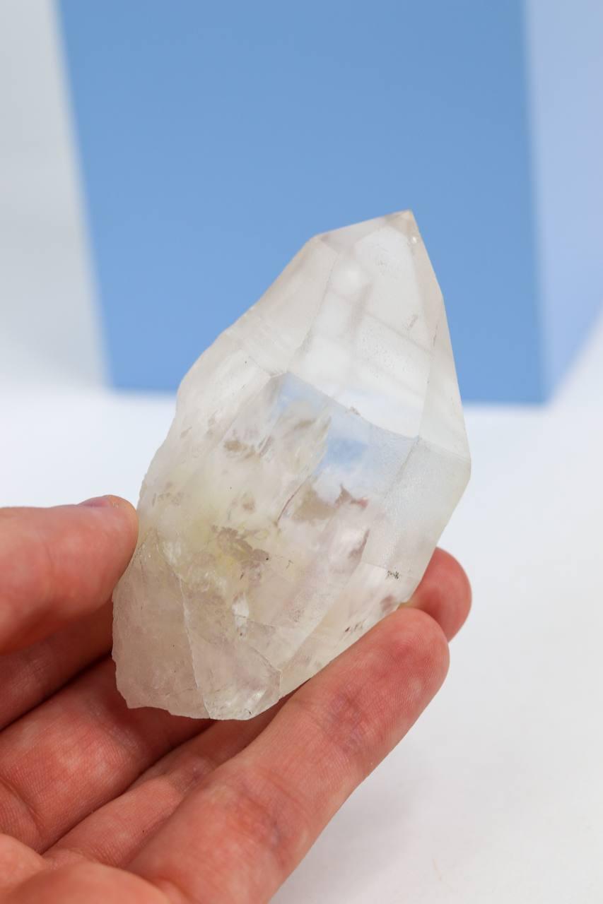 Pedra Ponta Cristal Lemurian Arquivista Bruto 130 a 137 gramas