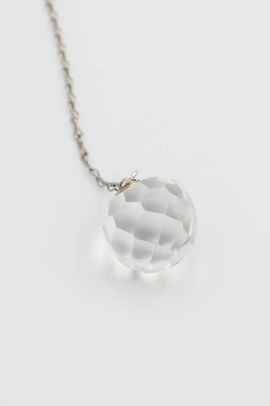 Pêndulo esfera facetada Cristal de Quartzo