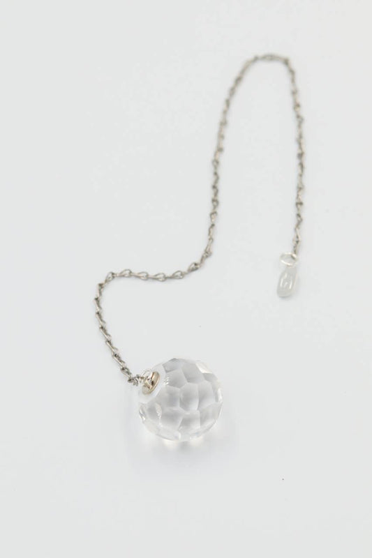 Pêndulo esfera facetada Cristal de Quartzo