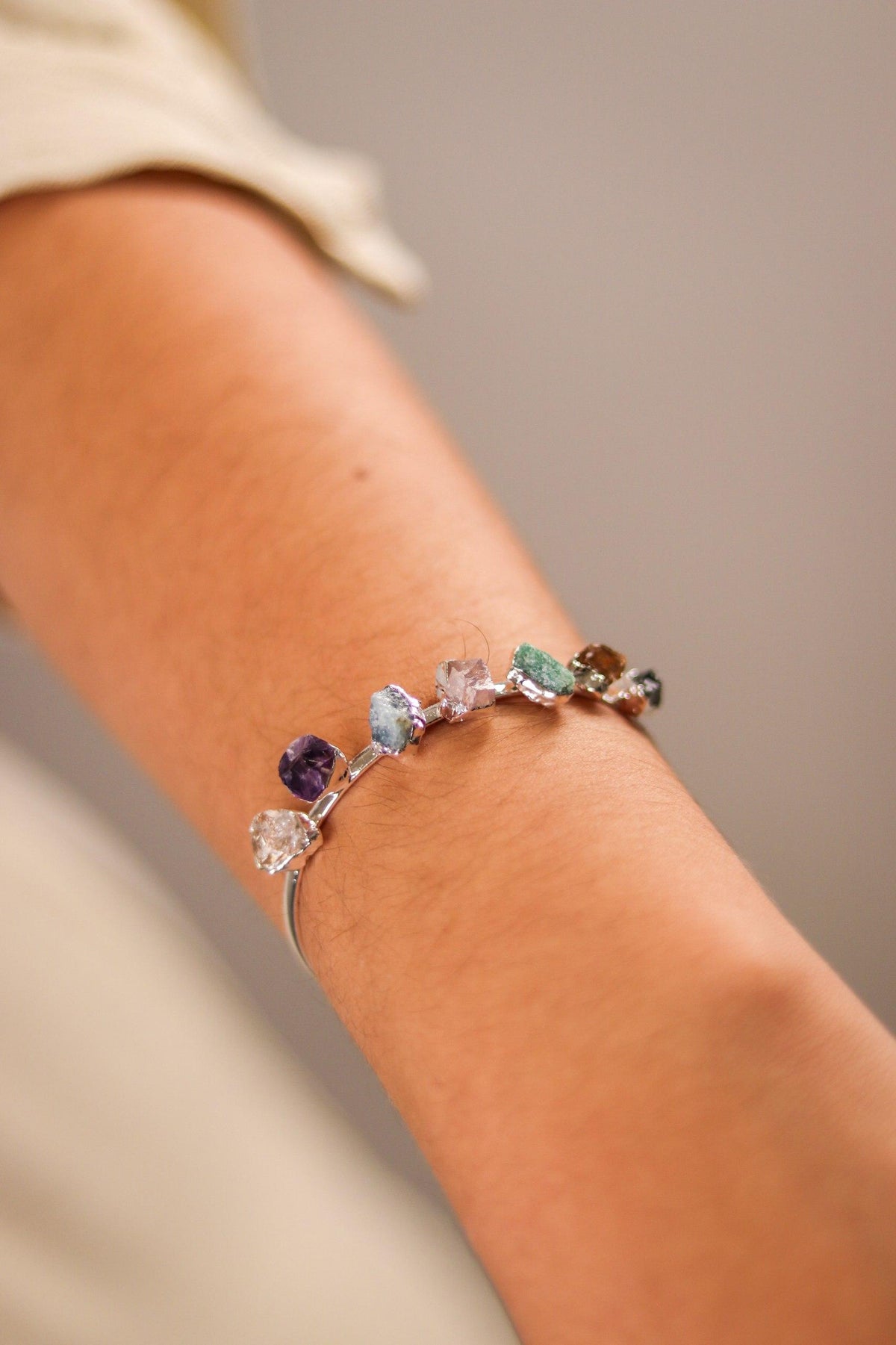 Bracelete Chakras Petit Banho Prata