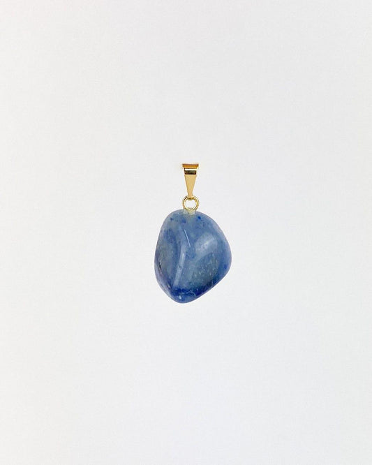 Pingente Quartzo Azul Banhado Ouro