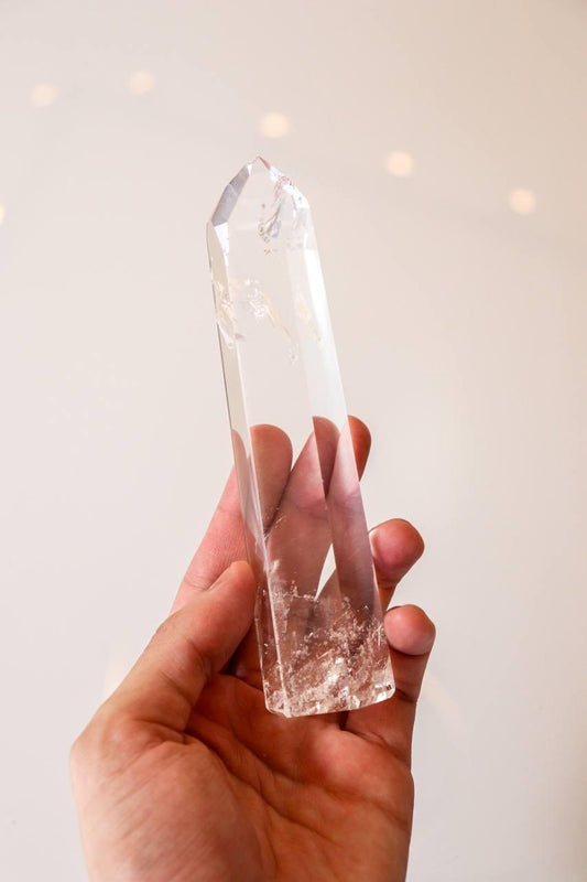 Ponta Polida Quartzo Cristal 224 gramas Aprox.