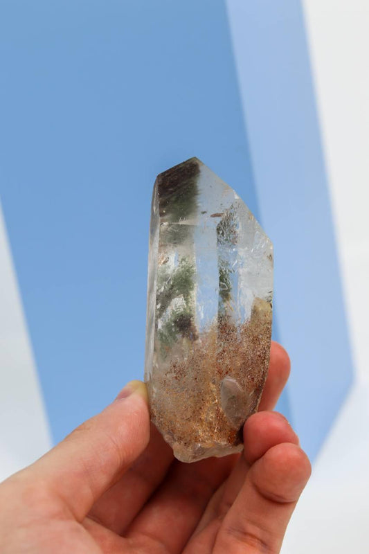 Pedra Ponta de Quartzo com Clorita 115 a 143 gramas