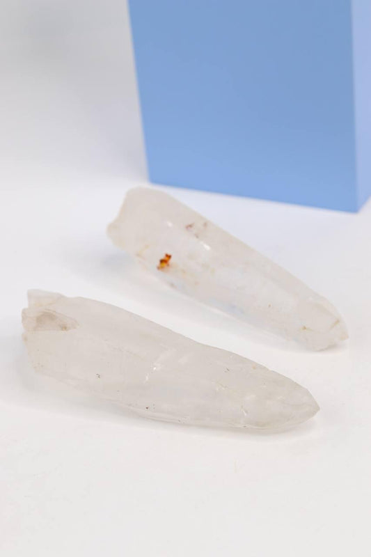 Pedra Ponta Quartzo Laser Bruto 129 a 144 gramas