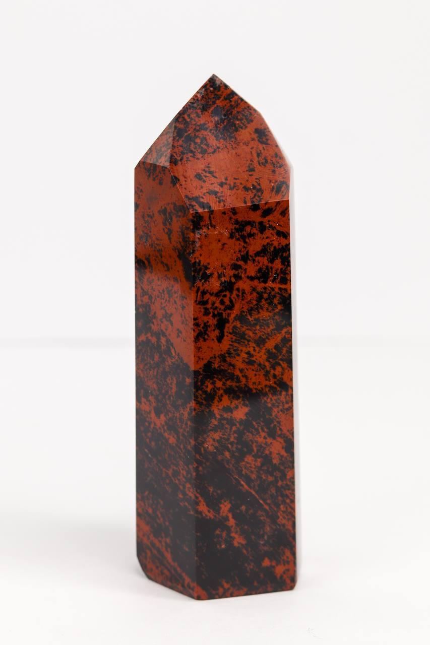 Ponta Obsidiana Cor do Mogno Polida 296 gramas aprox.