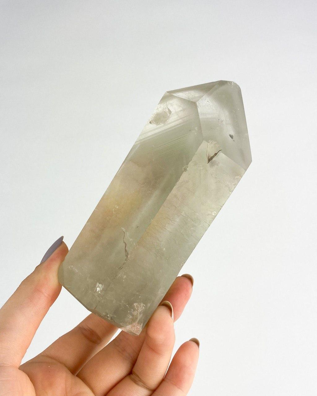 Ponta Polida Quartzo Cristal Fantasma 538 gramas