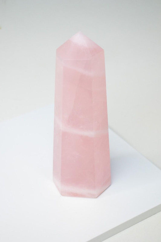 Ponta Polida Quartzo Rosa 410 a 595 gramas