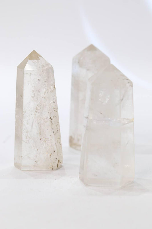 Ponta Polida Quartzo Cristal  90 a 118 gramas