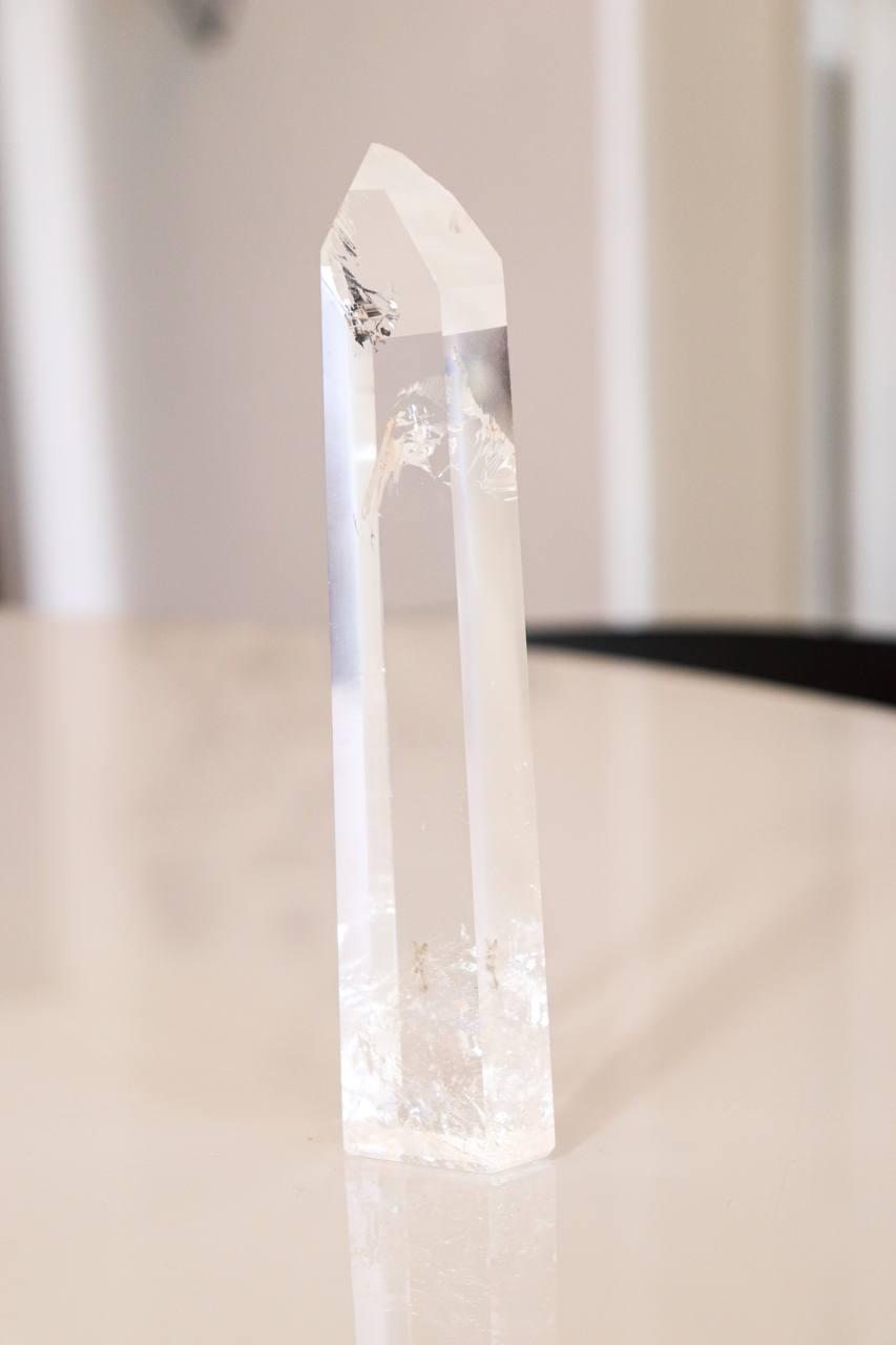 Ponta Polida Quartzo Cristal 224 gramas Aprox.