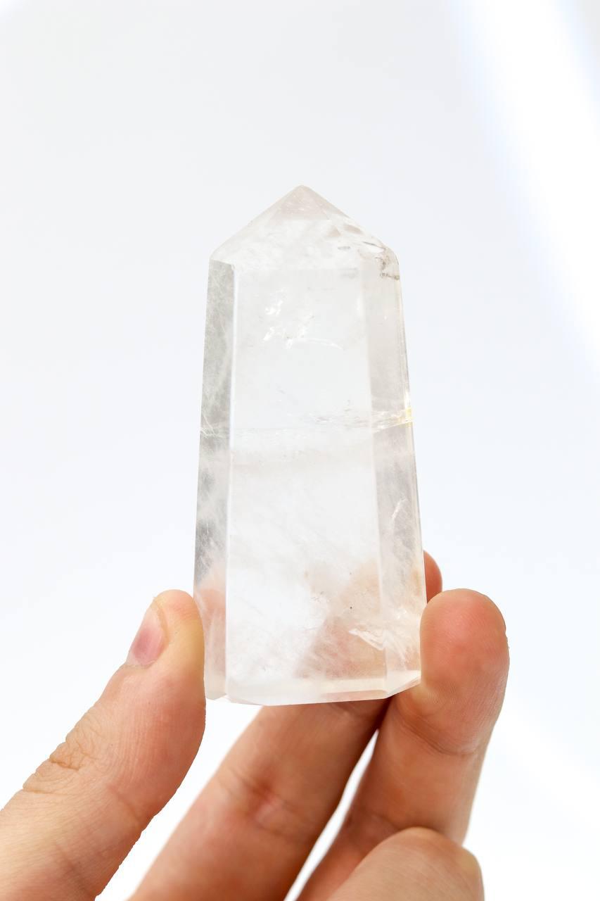 Ponta Polida Quartzo Cristal  90 a 118 gramas