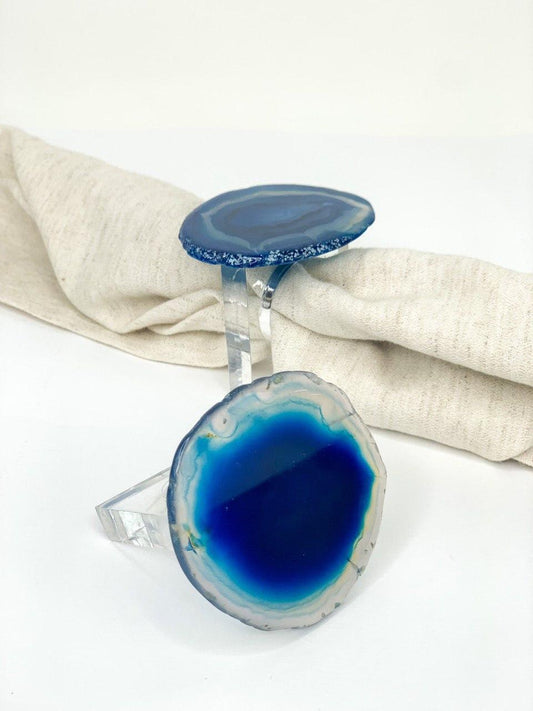 Kit Porta Guardanapo Ágata Azul