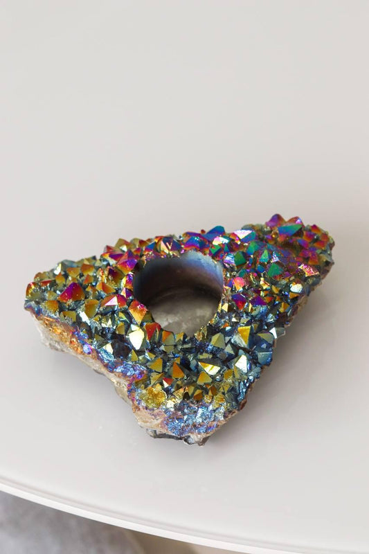 Porta Vela Drusa Quartzo Titânio Rainbow