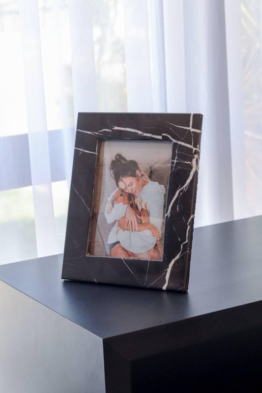 Porta Retrato Ônix Preto Grande 18x12