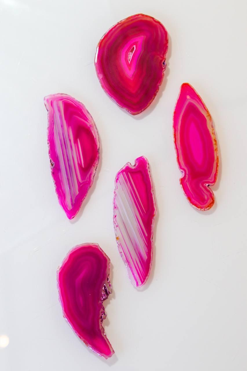 Chapa Ágata rosa tingida 02