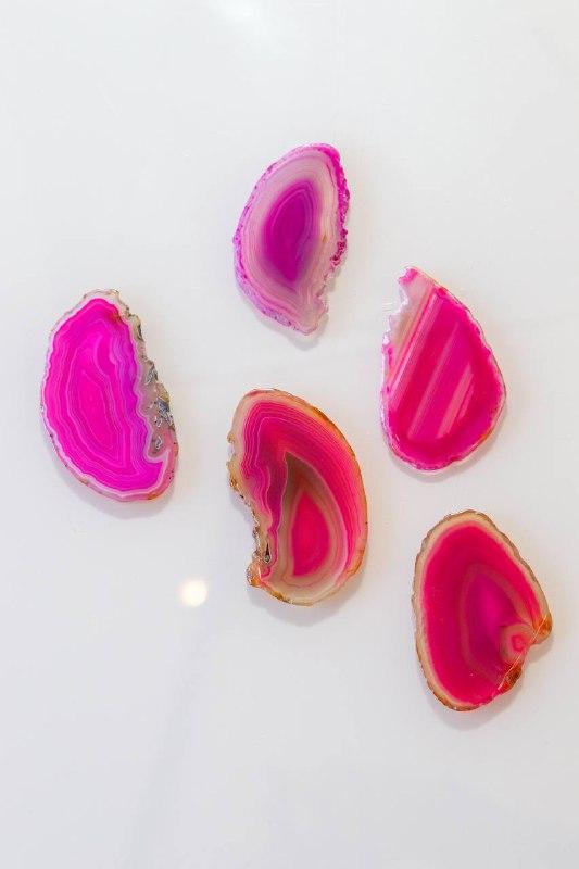 Chapa Ágata rosa tingida 0