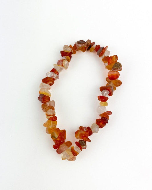 Pulseira Cascalho Ágata Cornalina