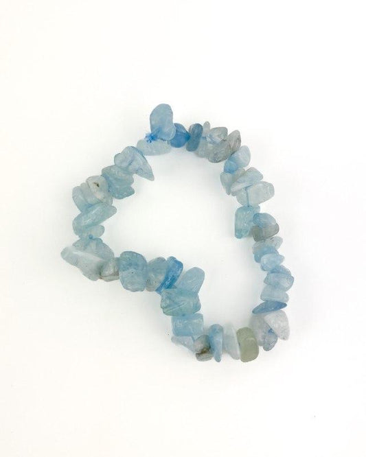 Pulseira Cascalho Água Marinha