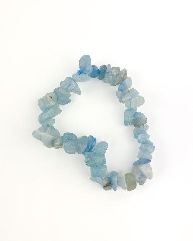 Pulseira Cascalho Água Marinha