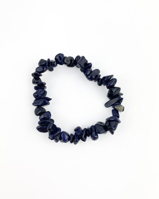 Pulseira Cascalho Goldstone Azul