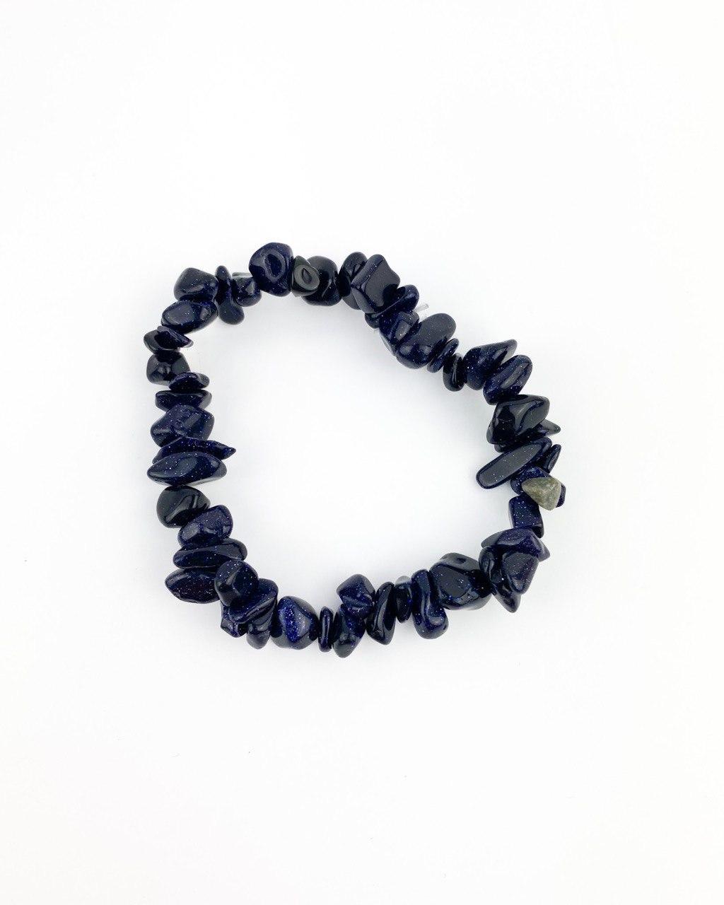 Pulseira Cascalho Goldstone Azul
