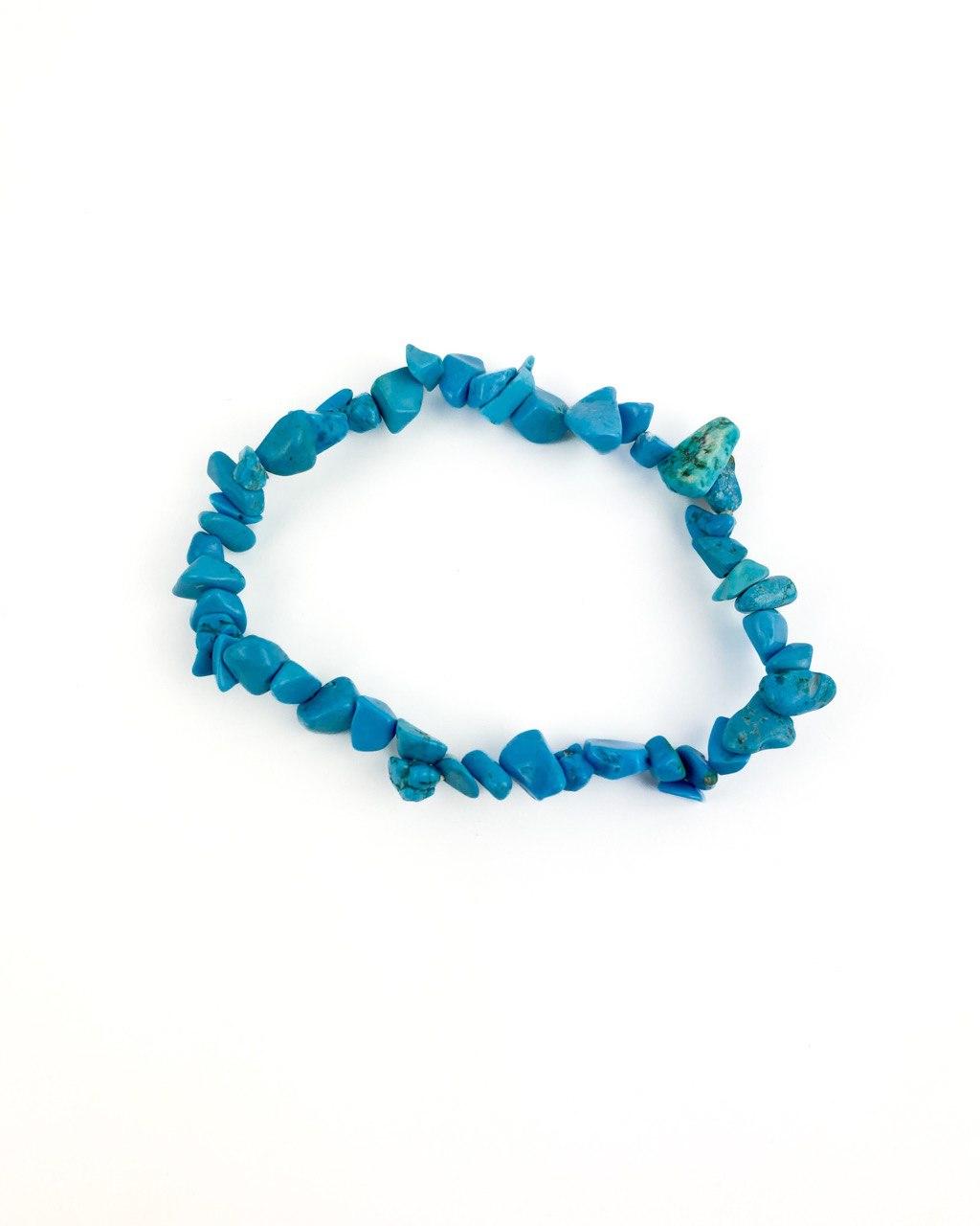 Pulseira Cascalho Howlita Azul