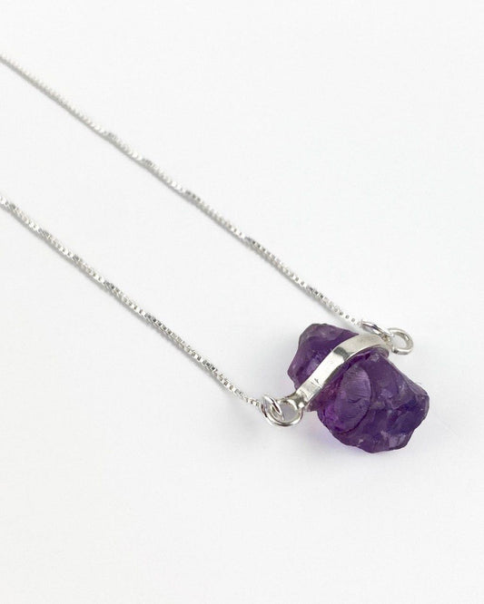 Pulseira Ametista bruta Prata 925