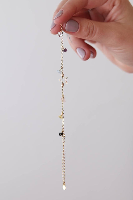 Pulseira Essencia Colors Estrela Banho Ouro