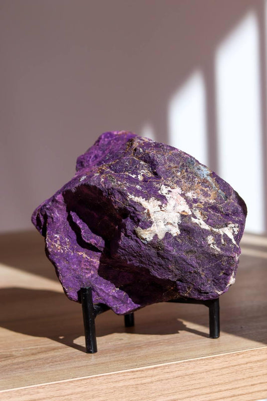 Pedra Purpurita na Base de Metal 2,141 Kg