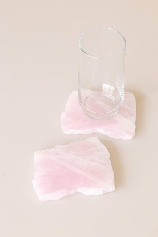 Porta Copo Quartzo Rosa Pequeno Duplo