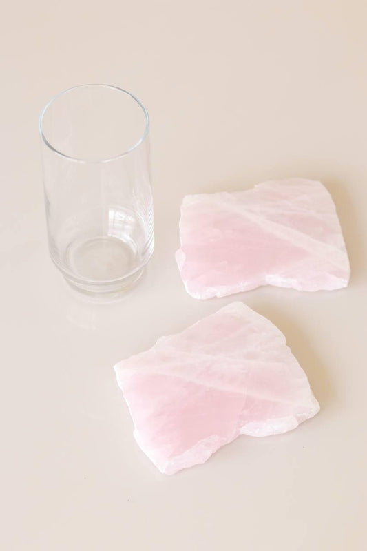 Porta Copo Quartzo Rosa Pequeno Duplo