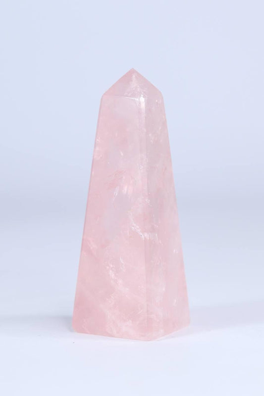 Obelisco Quartzo Rosa 115 a 139 gramas aprox.