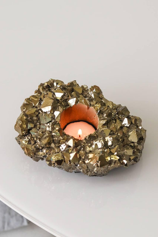 Porta Vela Drusa Quartzo Titânio Dourado