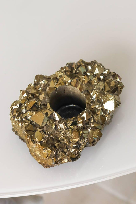 Porta Vela Drusa Quartzo Titânio Dourado
