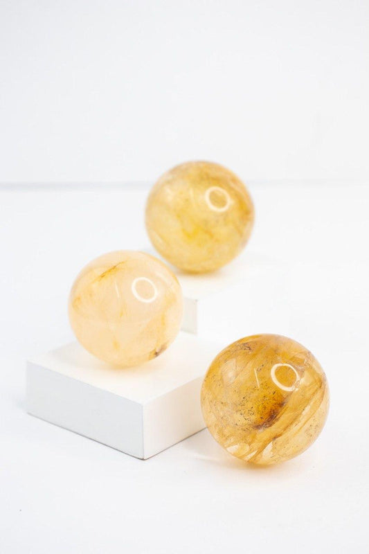 Bola Quartzo Cura Ouro 50 a 70 gramas