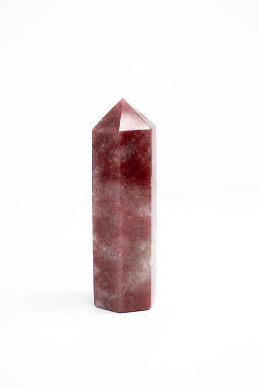 Ponta Polida Quartzo Morango 112 a 127 gramas