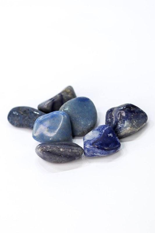 Pedra Quartzo Azul rolado 30 a 44 gramas