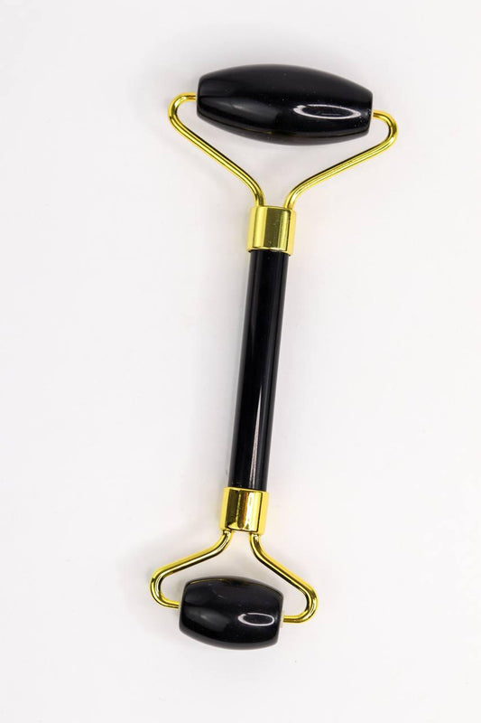 Roller Facial Obsidiana Banho Ouro