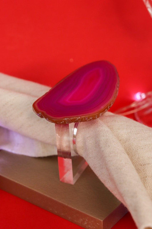 Kit Porta Guardanapo Ágata Rosa