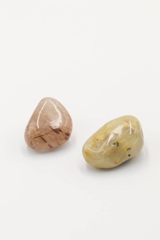 Pedra Quartzo Rutilado rolado 27 a 34 gramas