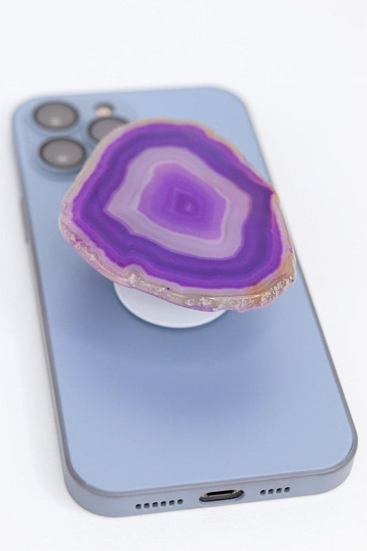 Suporte para celular Ágata Roxa tingida