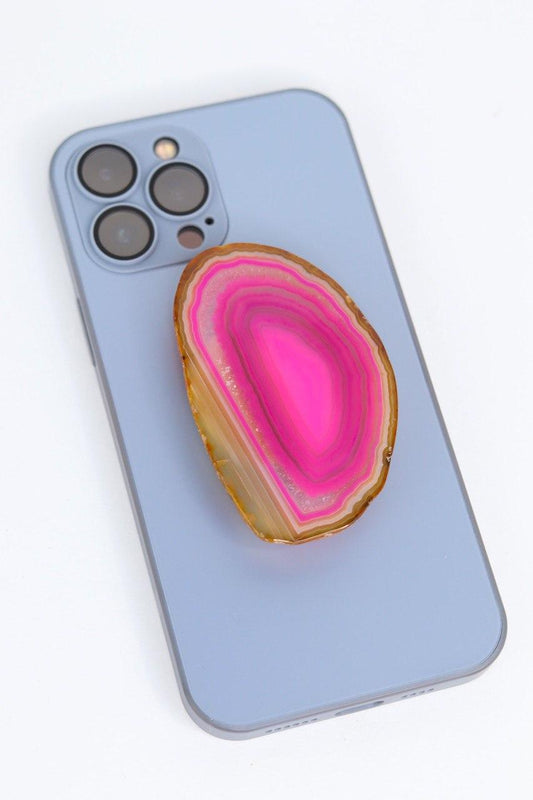 Suporte para celular  Ágata Rosa tingida