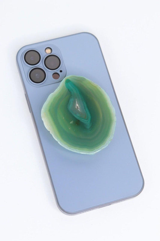 Suporte para celular Ágata Verde tingida