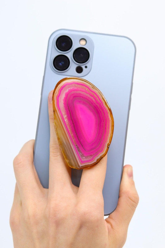 Suporte para celular  Ágata Rosa tingida
