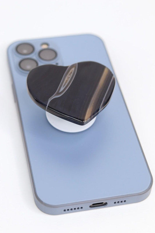 Suporte para celular Coração Ágata Preta