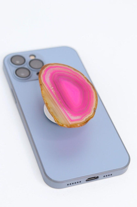 Suporte para celular  Ágata Rosa tingida