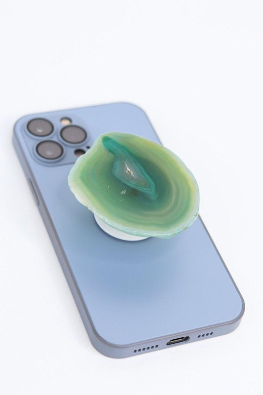 Suporte para celular Ágata Verde tingida