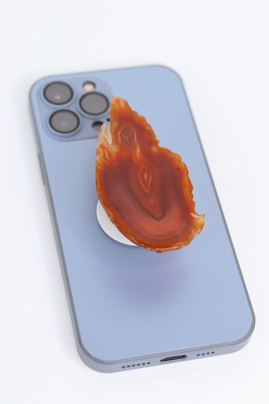 Suporte para celular Ágata Vermelha tingida