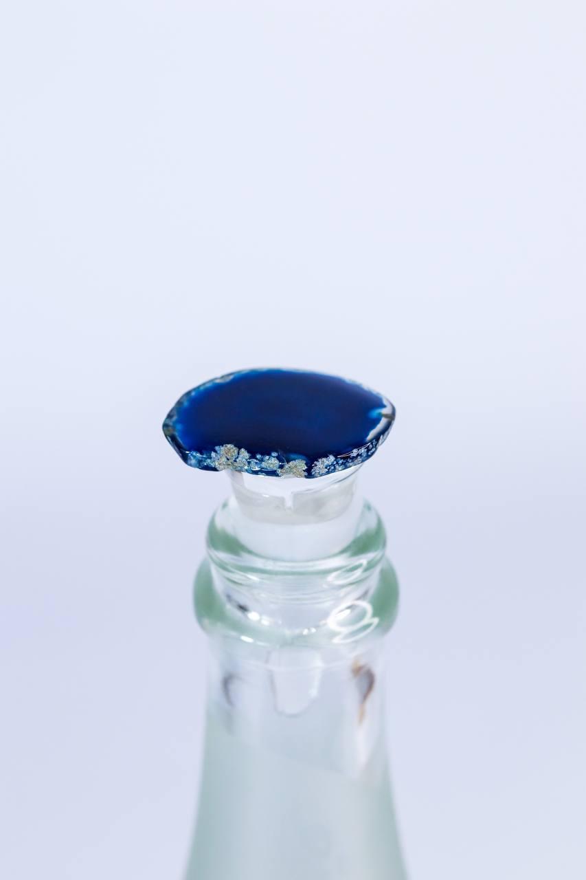 Tampa para Garrafa de Vinho Ágata Azul