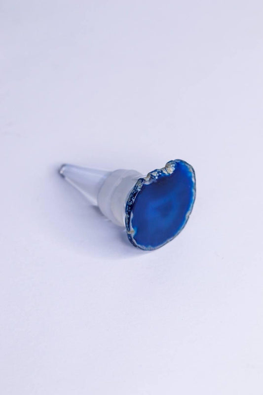 Tampa para Garrafa de Vinho Ágata Azul